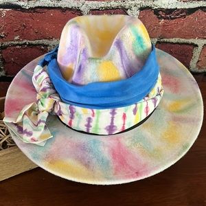 Fedora Art Hat! Colors are hand painted art.